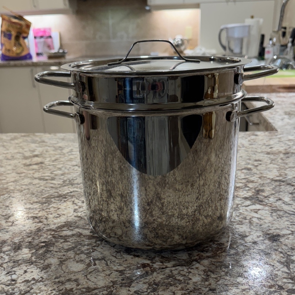 Stainless Steel Pasta Pot with Perforated Insert